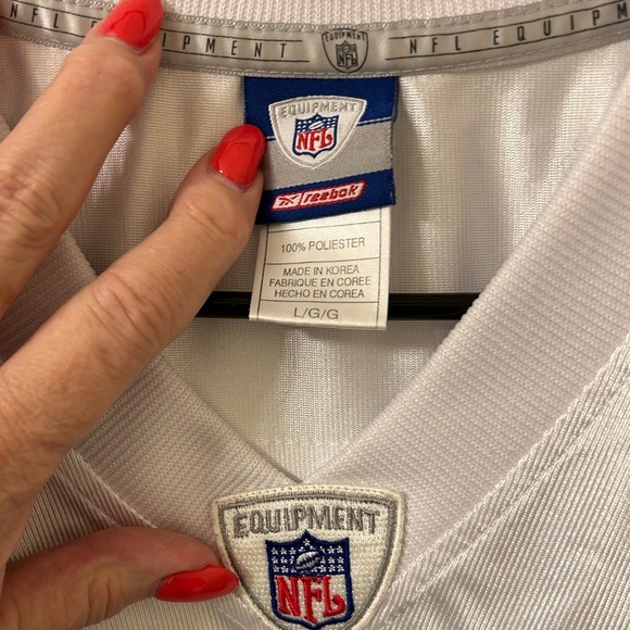 Carolina Panthers Julius Peppers White and Blue NFL Jersey - Picture 3 of 5